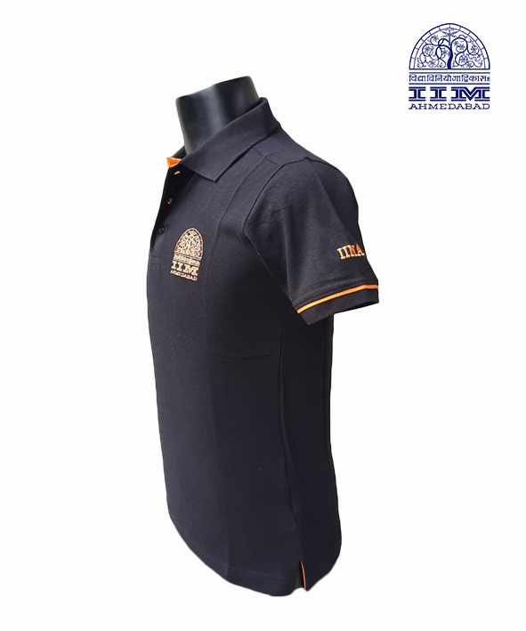 Polo Dual Tone - Black with Orange